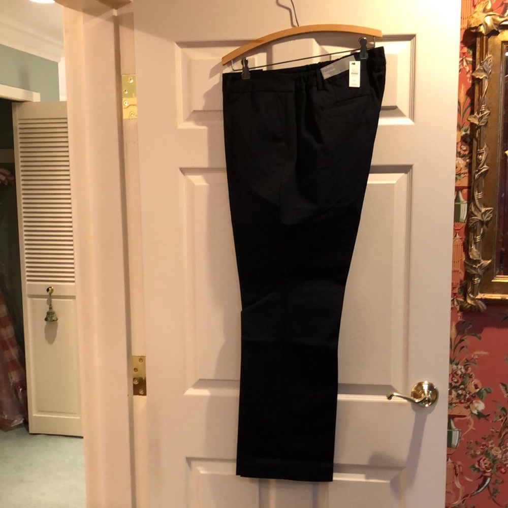 NWT Talbots “barely boot” navy blue pants.